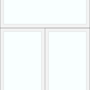 Double window with top leaf